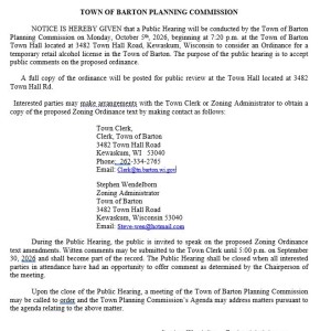 Temporary retail alchol license